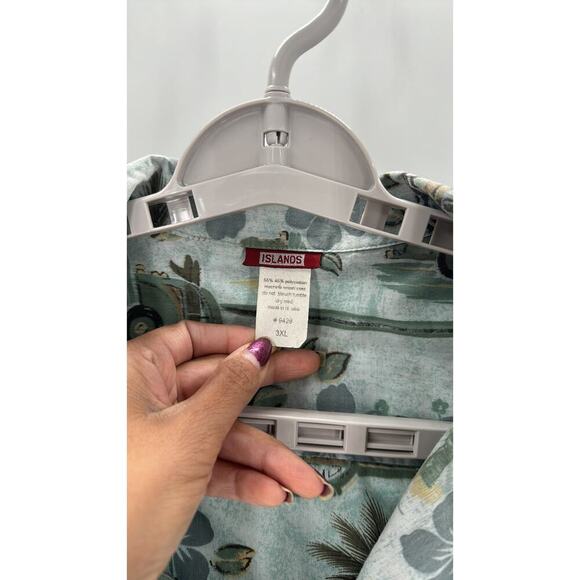 Islands Hawaiian Shirt Made In USA Cotton Blend size XL Surf Hibiscus Wagoneer - Picture 3 of 6